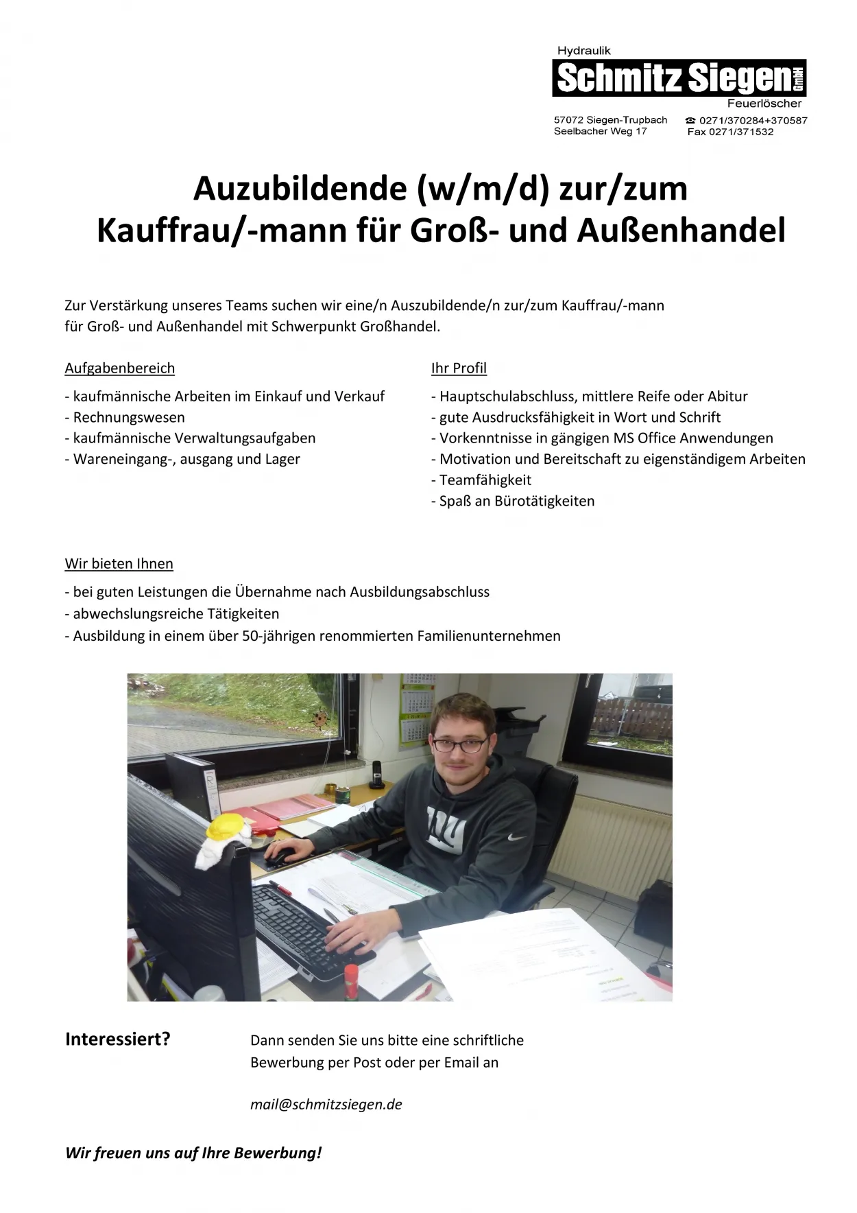 Anforderungsprofil für Ausbildungsberuf Kauffrau, Kaufmann für Groß- und Außenhandel 